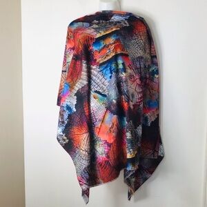 Vibrant Multicolor Abstract Wrap Scarf
